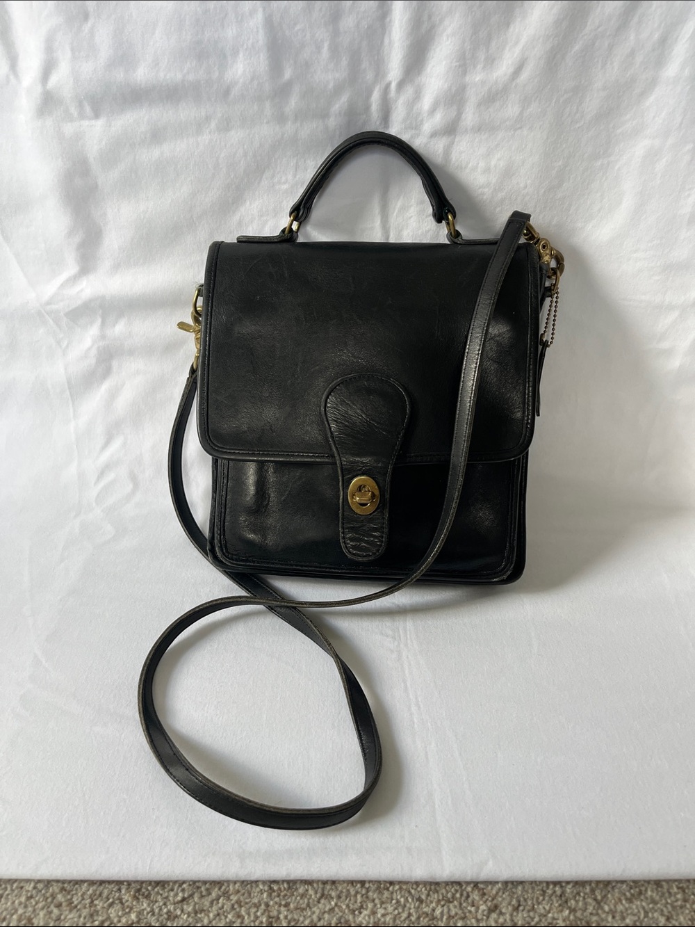 Vintage Coach Station Bag Leather Top-Handle and Crossbody